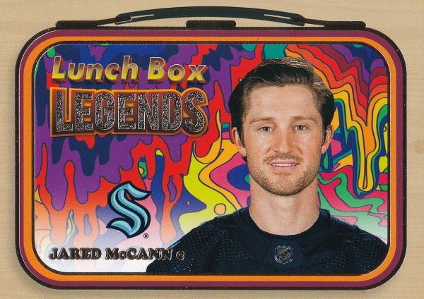 insert karta JARED McCANN 22-23 UD Ser. 2 Lunch Box Legends Gold číslo LB-30